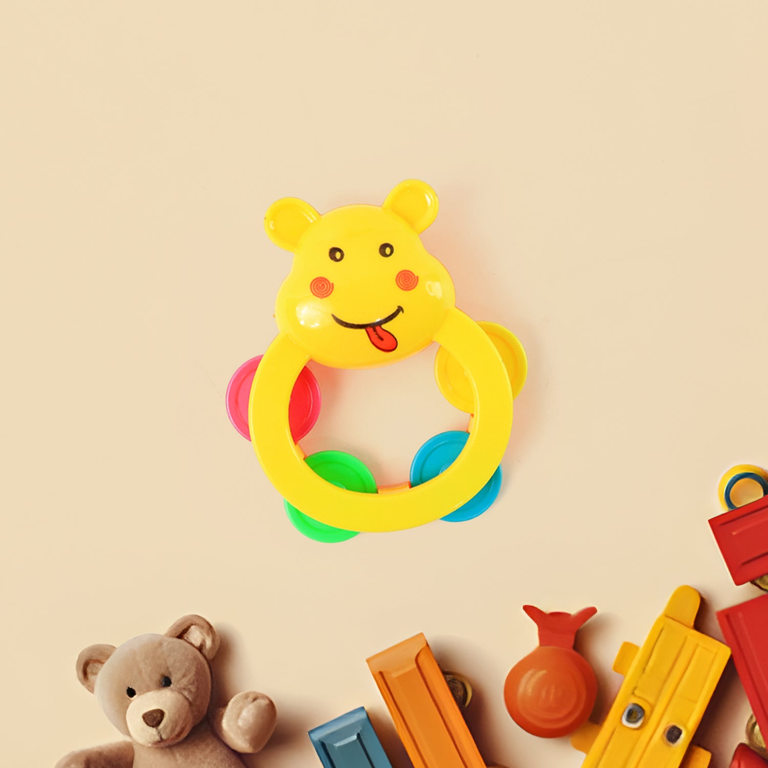 3 Pcs Set Colorful Animal Shape Baby Rattle Toy 3 Pcs Set Colorful Animal Shape Baby Rattle Toy